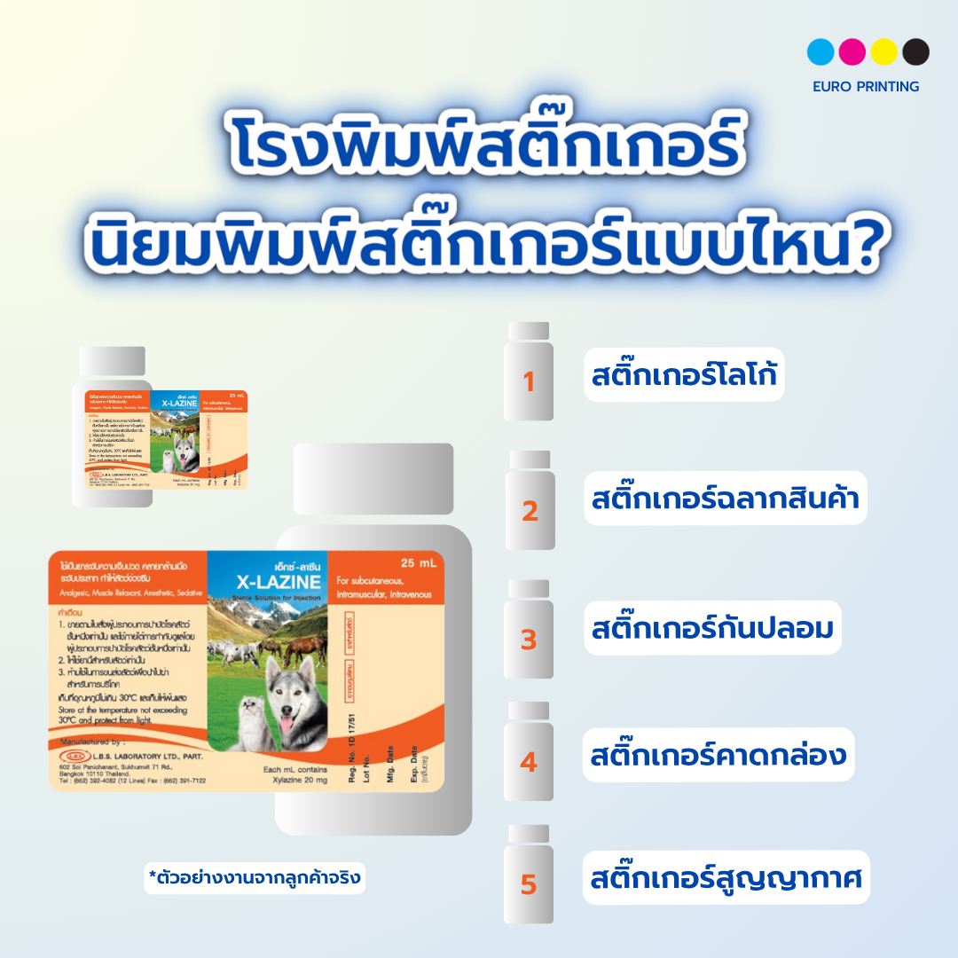 โรงพิมพ์สติ๊กเกอร์ นิยมพิมพ์สติ๊กเกอร์แบบไหน?